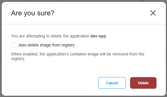 Delete App Modal
