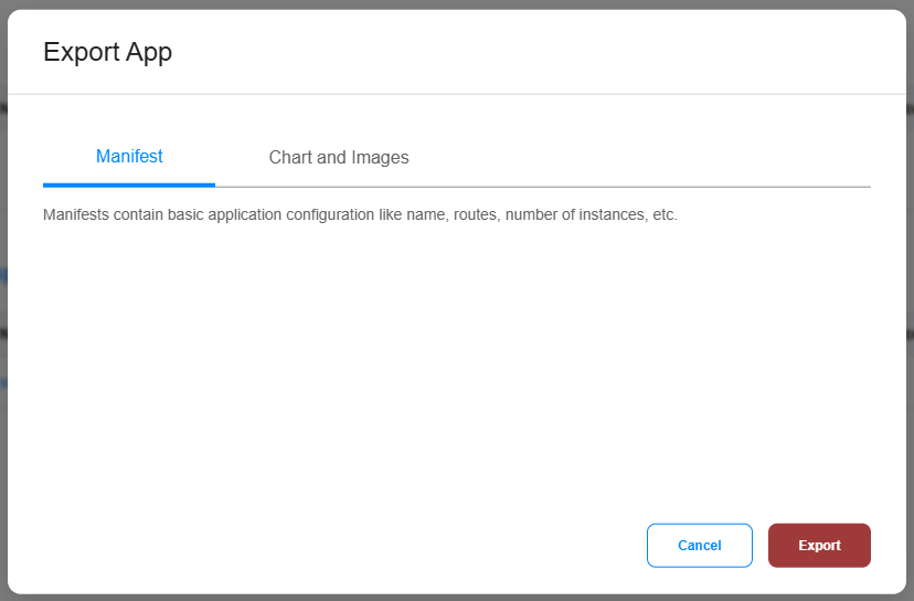 Export App Modal