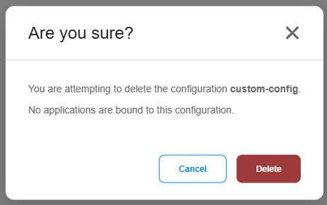 Delete Configuration Modal