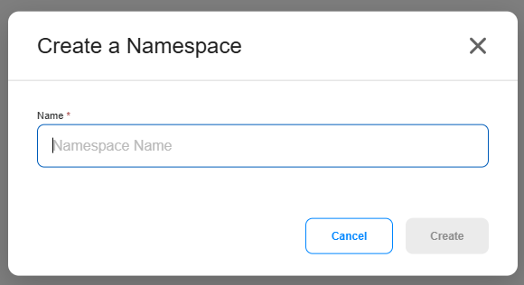 Create Namespace Modal