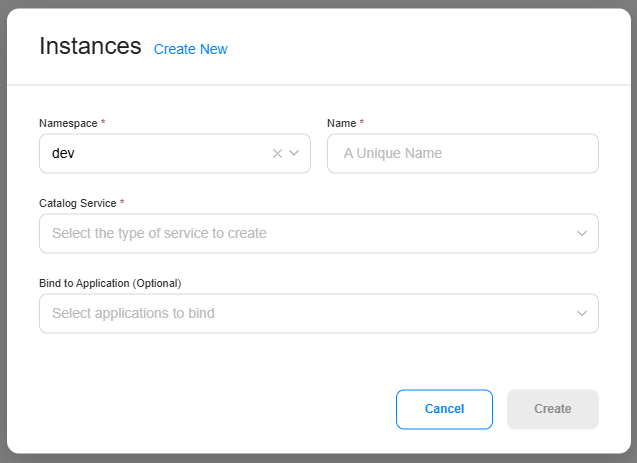 Create Service Modal