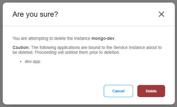 Delete Service Modal